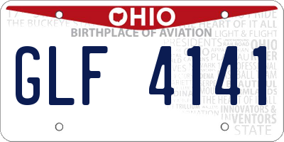 OH license plate GLF4141