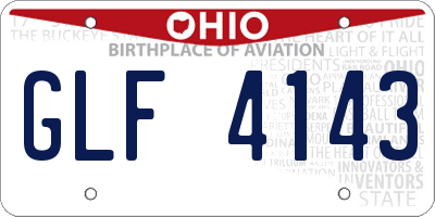 OH license plate GLF4143