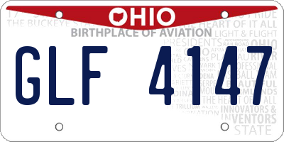OH license plate GLF4147