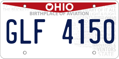 OH license plate GLF4150