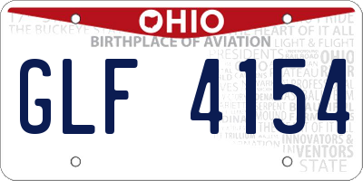 OH license plate GLF4154