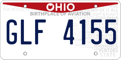 OH license plate GLF4155