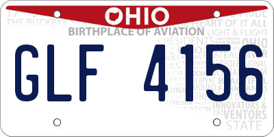 OH license plate GLF4156