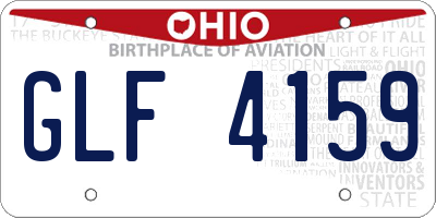 OH license plate GLF4159