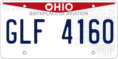OH license plate GLF4160