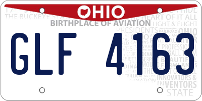 OH license plate GLF4163