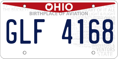 OH license plate GLF4168