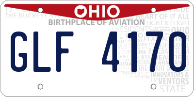 OH license plate GLF4170