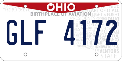OH license plate GLF4172