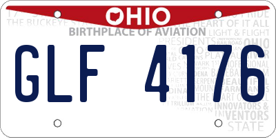 OH license plate GLF4176