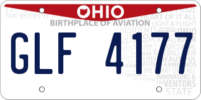 OH license plate GLF4177