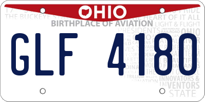 OH license plate GLF4180