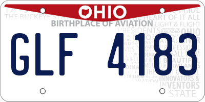 OH license plate GLF4183