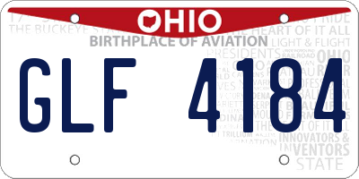 OH license plate GLF4184