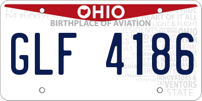 OH license plate GLF4186