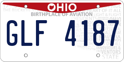 OH license plate GLF4187