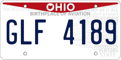 OH license plate GLF4189