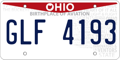 OH license plate GLF4193