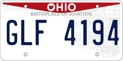 OH license plate GLF4194