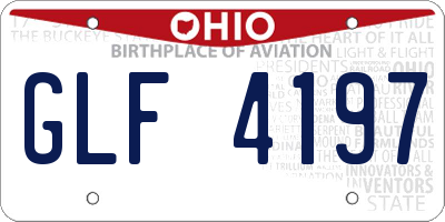 OH license plate GLF4197