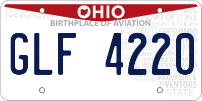 OH license plate GLF4220