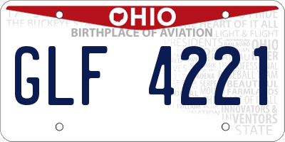 OH license plate GLF4221