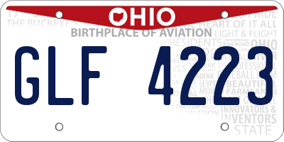 OH license plate GLF4223