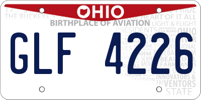 OH license plate GLF4226