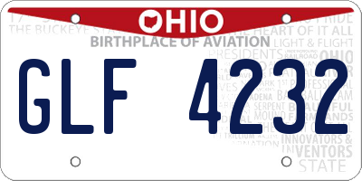 OH license plate GLF4232