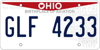OH license plate GLF4233