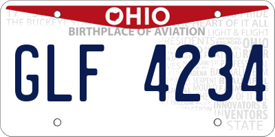 OH license plate GLF4234