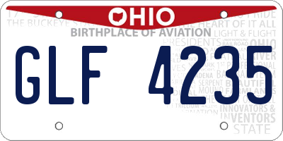 OH license plate GLF4235