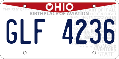 OH license plate GLF4236