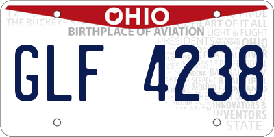 OH license plate GLF4238