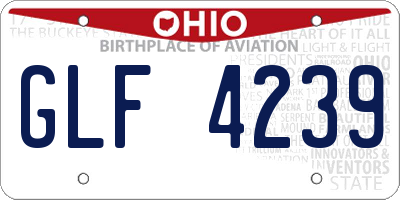 OH license plate GLF4239