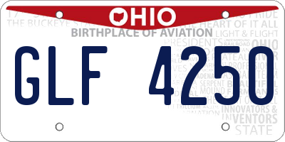 OH license plate GLF4250
