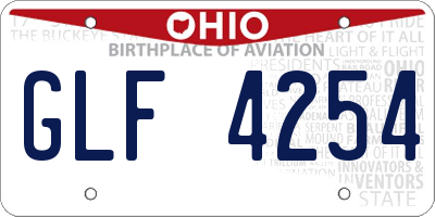 OH license plate GLF4254