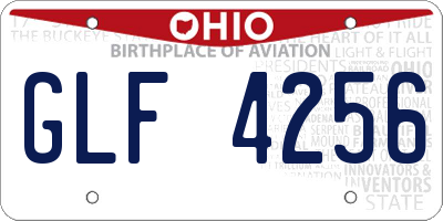 OH license plate GLF4256