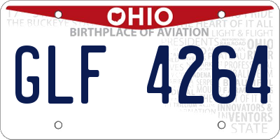 OH license plate GLF4264