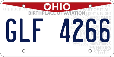 OH license plate GLF4266