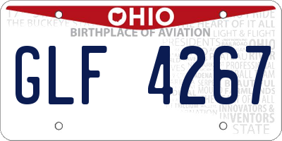 OH license plate GLF4267