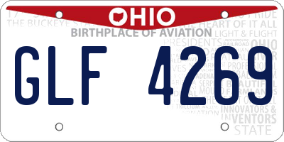 OH license plate GLF4269