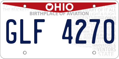 OH license plate GLF4270