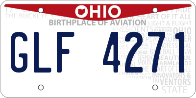 OH license plate GLF4271