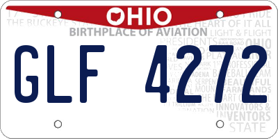 OH license plate GLF4272