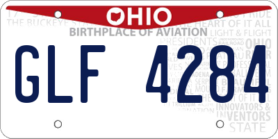 OH license plate GLF4284