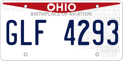 OH license plate GLF4293