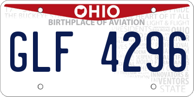 OH license plate GLF4296