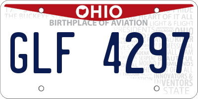 OH license plate GLF4297