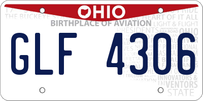 OH license plate GLF4306